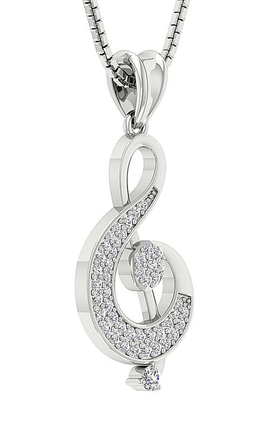 SI1/I1 G 0.30 Carat Genuine Diamond 14k/18k Solid Gold Designer Fashion Pendant