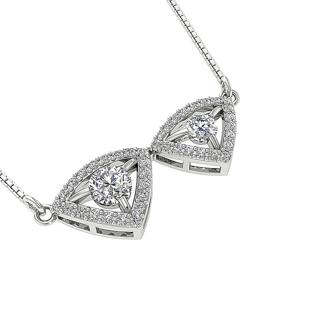 Round Diamond 14k/18k Solid Gold Vintage Fashion Pendants SI1/I1 G 1.30 Carat