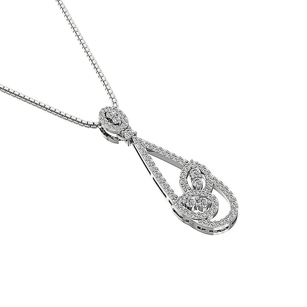 Designer Fashion Pendant SI1/I1 G 0.75 Carat Natural Diamond 14k/18k Solid Gold