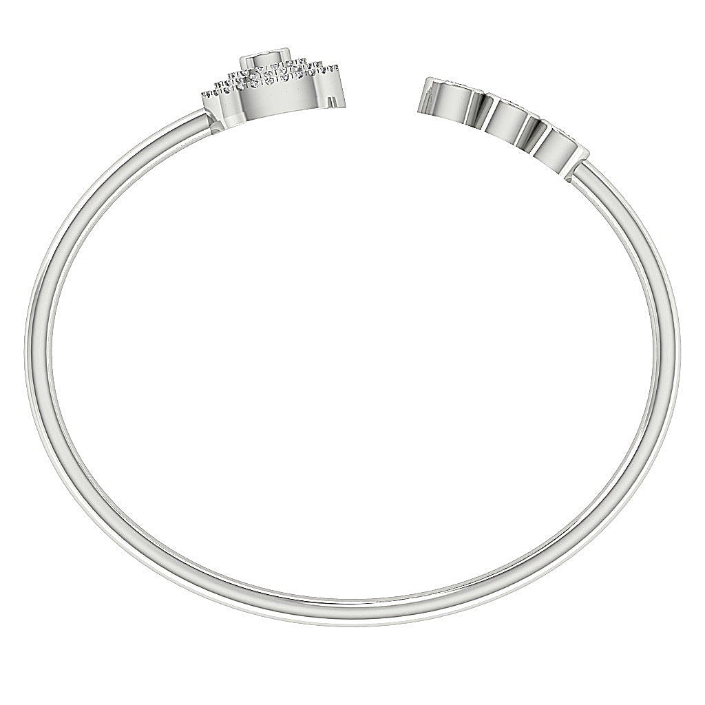 Diamond Bangles Round Diamonds 14k/18k Solid Gold SI1/I1 G 1.90Ct Prong & Bezel Set