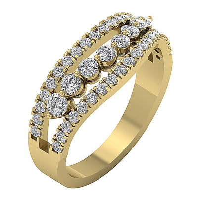 8.30 MM Designer Engagement Ring Natural Diamond SI1 G 1.10 Ct 14K White Yellow Rose Gold Prong Set