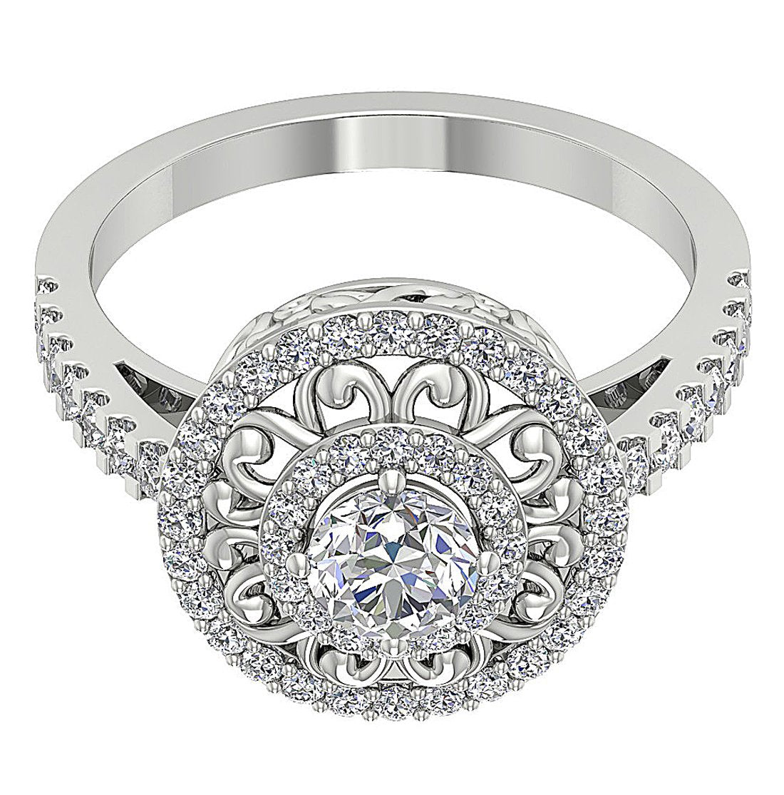 14k Rose Gold Vintage Solitaire Wedding Ring Genuine Diamond SI1 G 1.25 Carat Prong Set