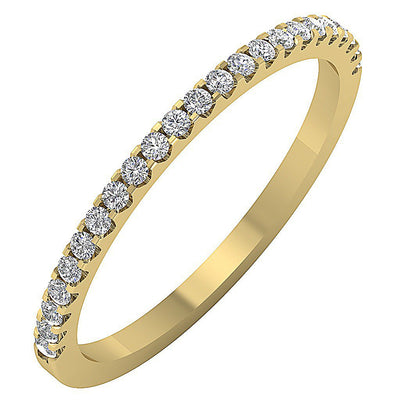 Engagement Genuine Diamond Ring 14K Gold Prong Set SI1 G 0.30 Ct 1.70 MM