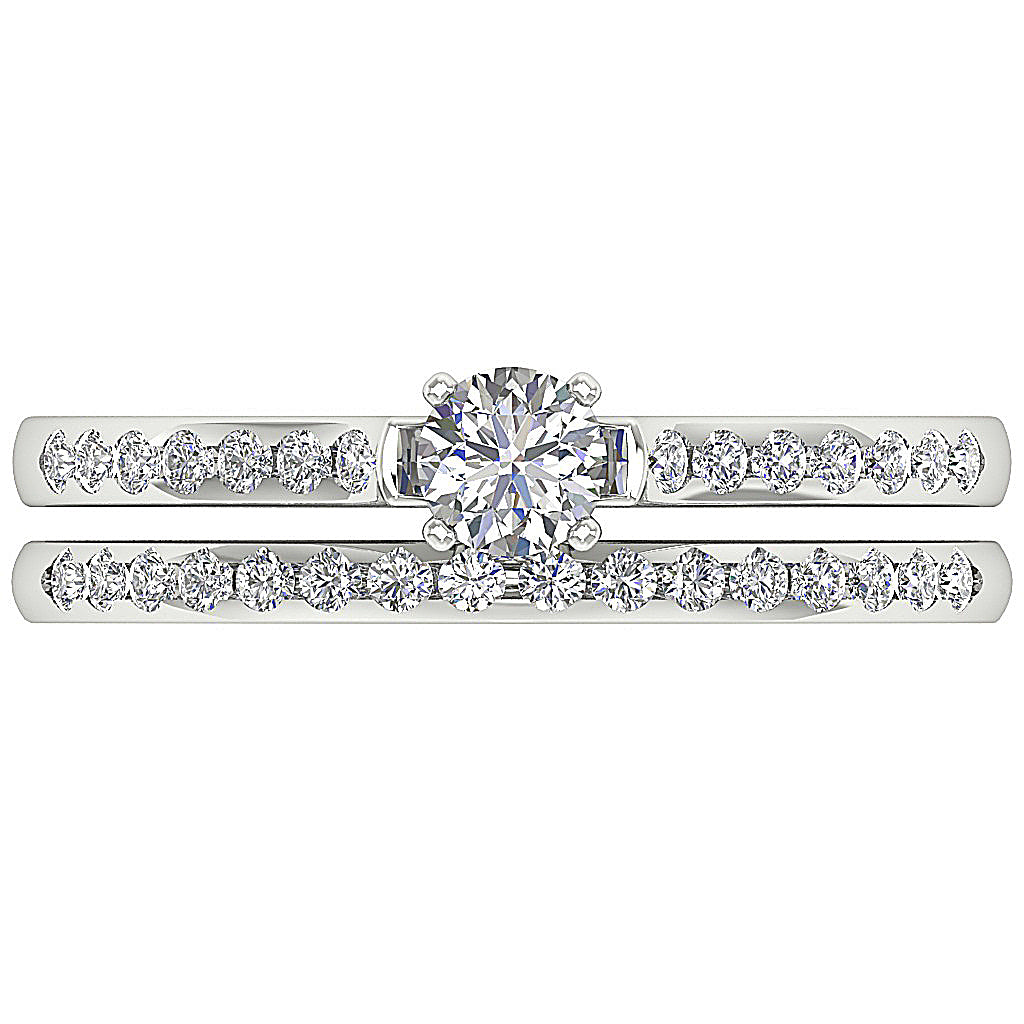 TopViewGenuineDiamondBridalRingPaveSet
