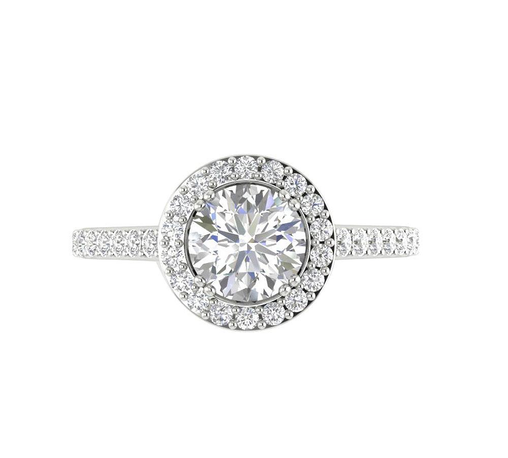 I1 G 1.60 Ct Genuine Diamond 14k Solid Gold Solitaire Designer Engagement Ring