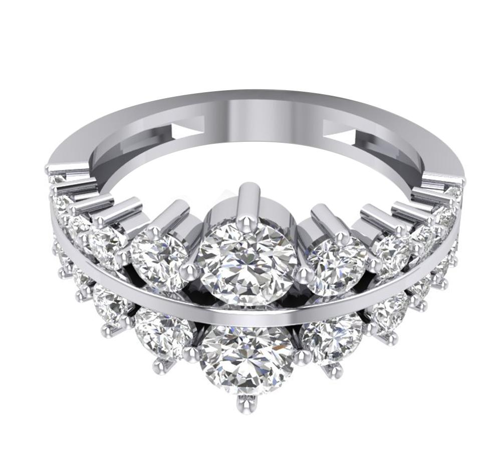 I1 G 1.80 Carat Natural Diamond Unique Style Wedding Ring 14k Solid Gold