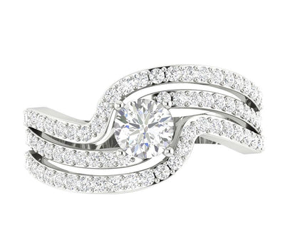 14k Solid Gold Genuine Diamond I1 G 1.75 Ct Solitaire Designer Engagement Ring