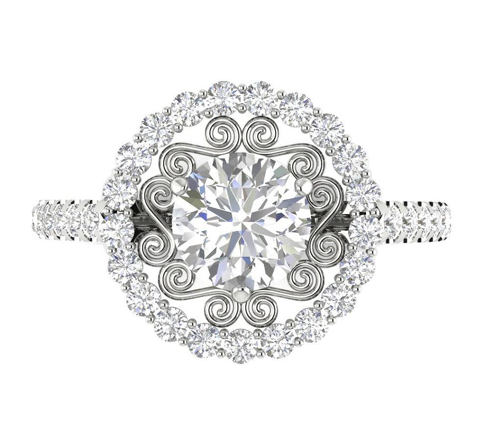 Designer Solitaire Engagement Ring Natural Diamond I1 G 1.75 Ct 14k White Yellow Rose Gold Prong Set