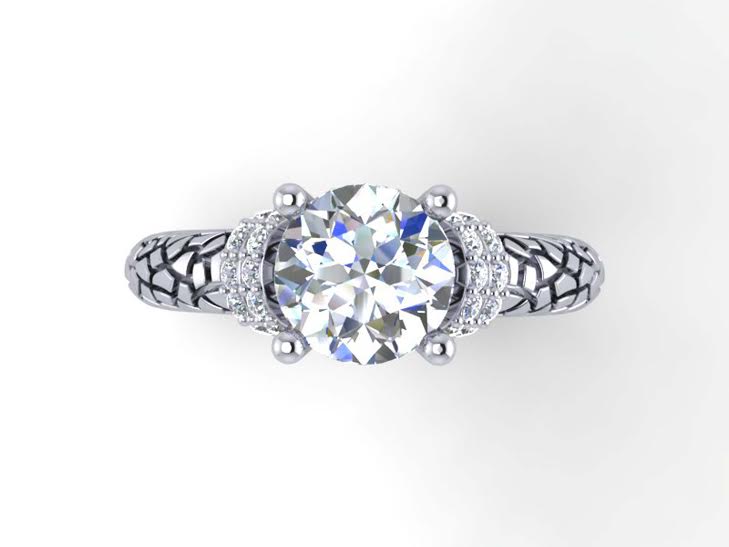 14k Solid Gold Genuine Diamond I1 G 1.00 Carat Designer Anniversary Ring