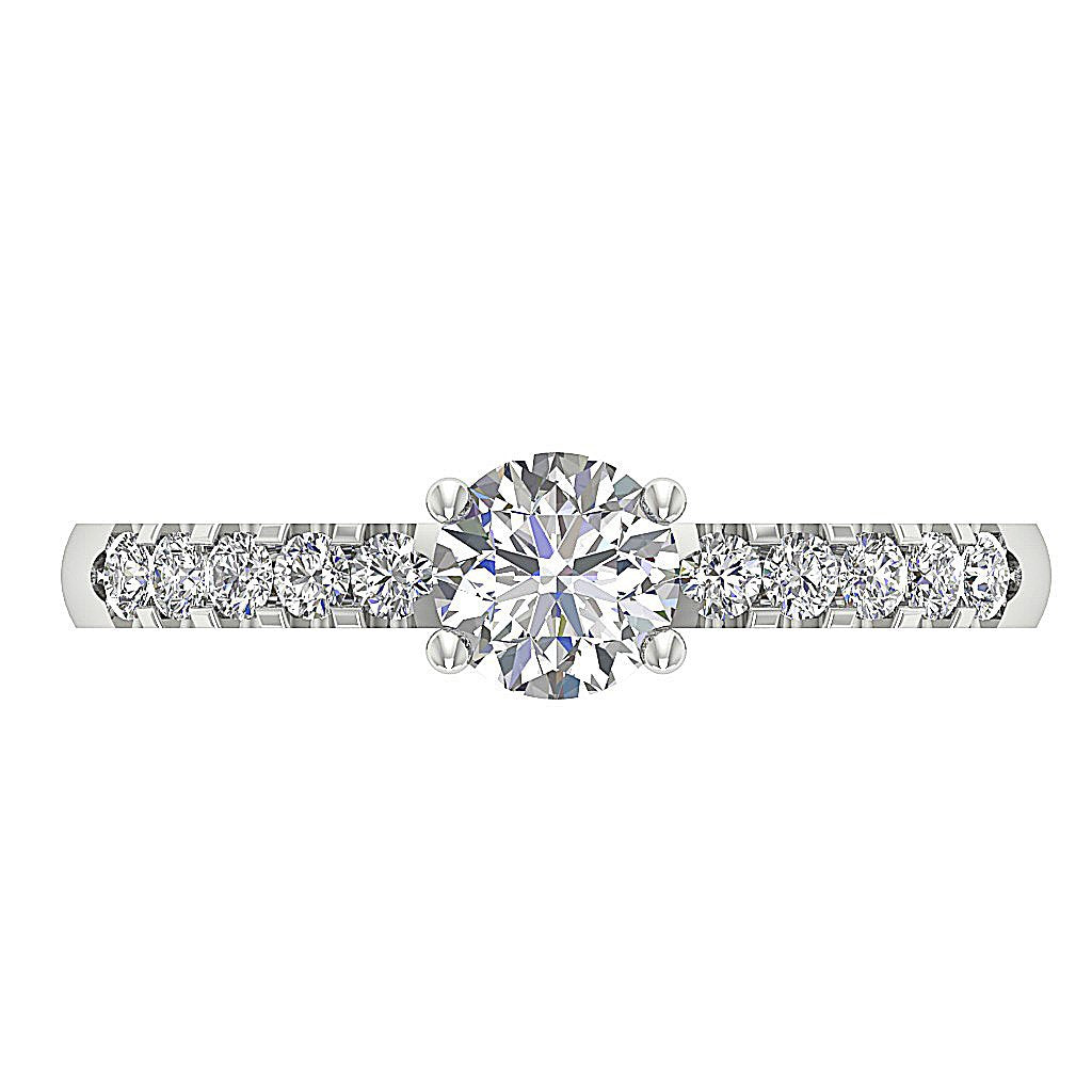 TopViewAccentWithSolitaireRoundDiamondRingWhiteGold