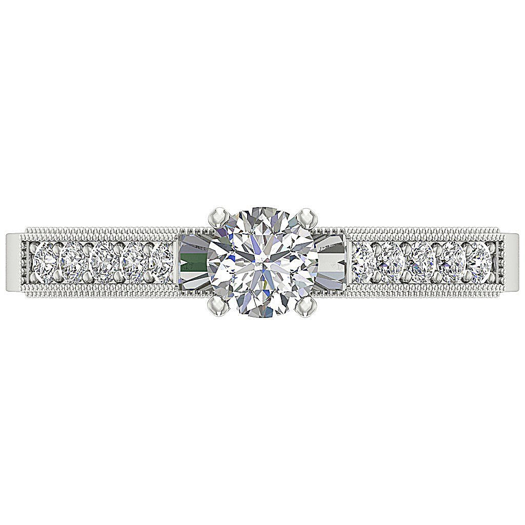 TopViewSolitaireNaturalDiamondRingProngSet