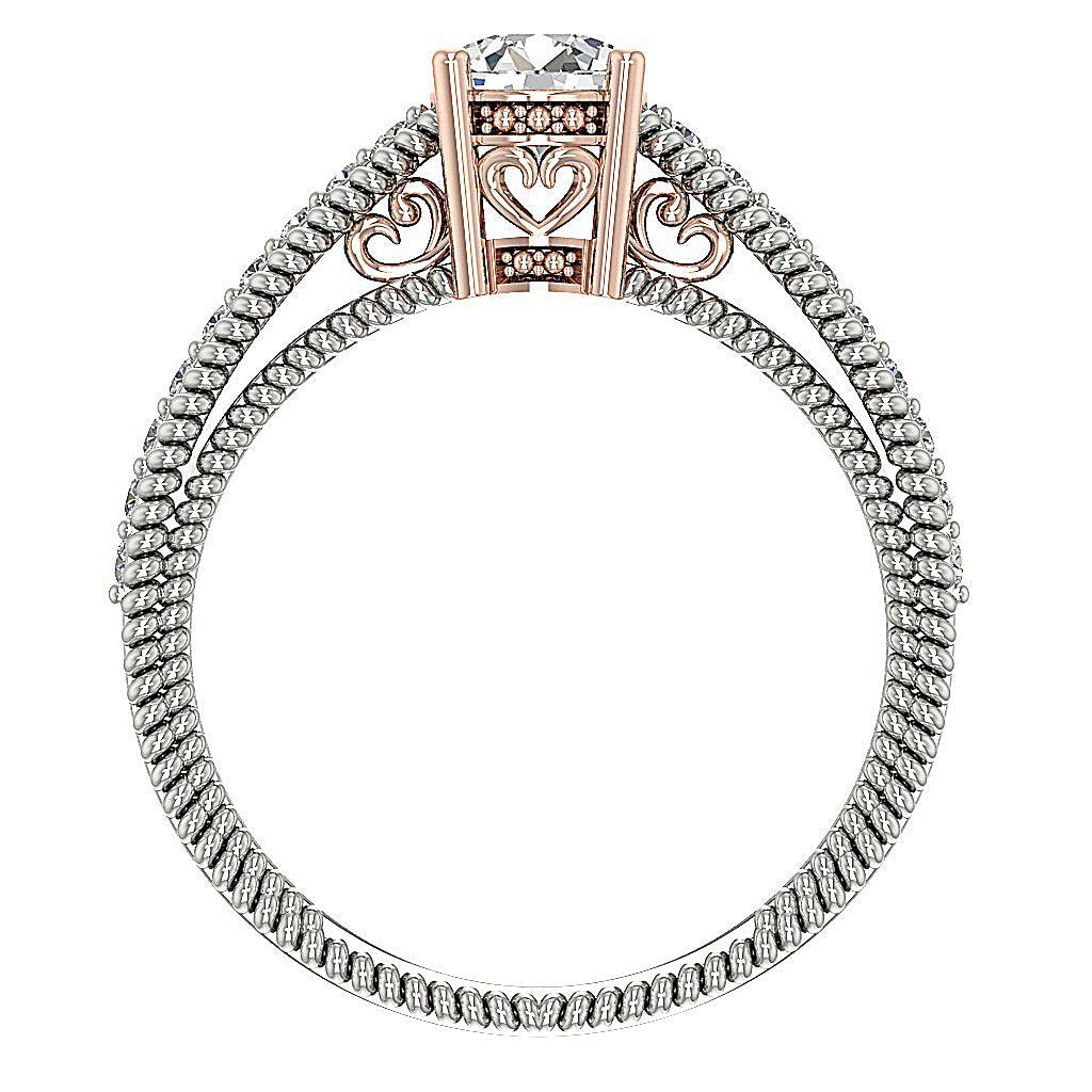 5.50 MM Accent Solitaire Wedding Ring Genuine Diamond I1 G 1.00 Ct 14k Solid Gold Prong Set