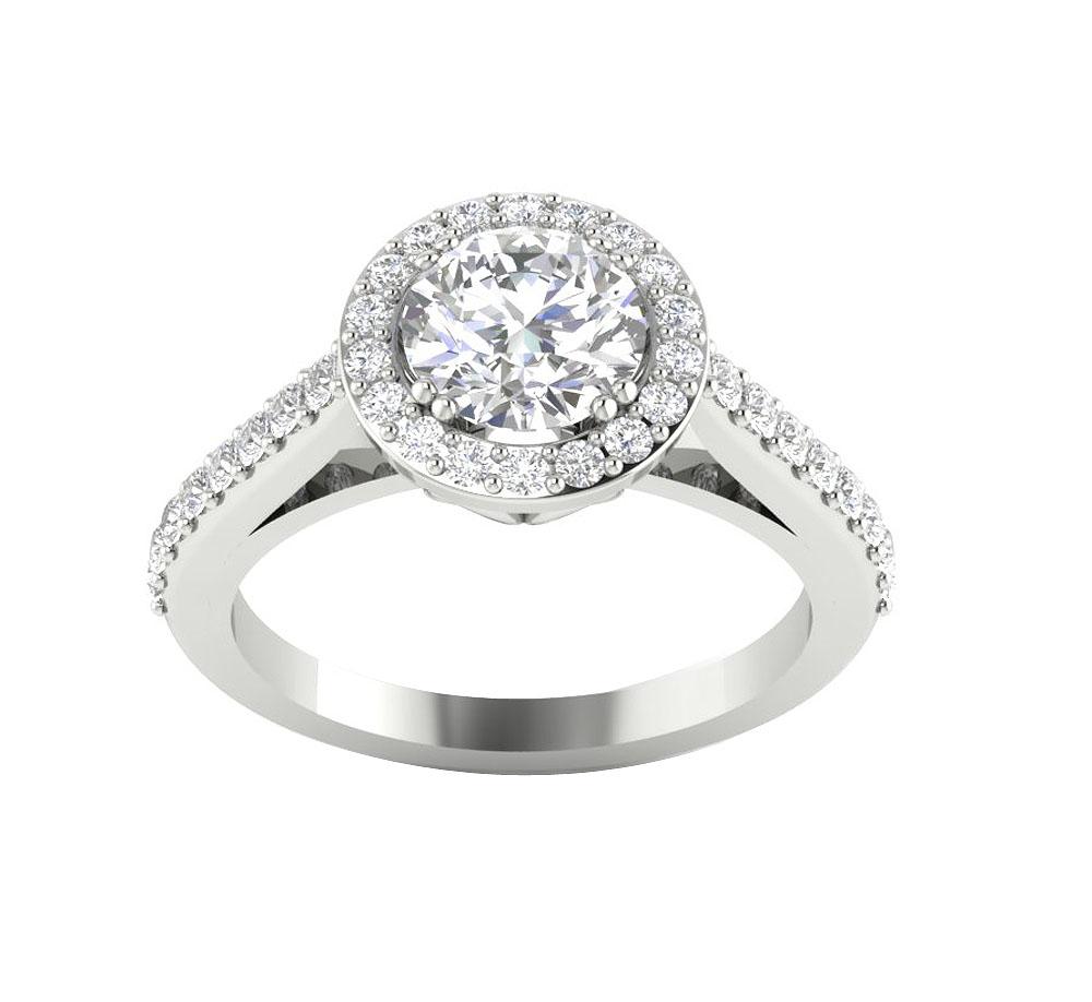 I1 G 1.60 Ct Genuine Diamond 14k Solid Gold Solitaire Designer Engagement Ring