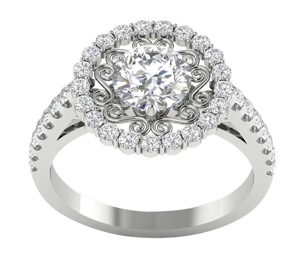 Designer Solitaire Engagement Ring Natural Diamond I1 G 1.75 Ct 14k White Yellow Rose Gold Prong Set