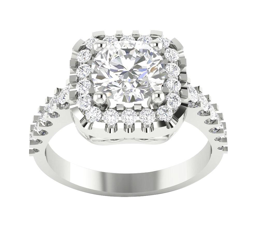 Round Diamond Solitaire Anniversary Ring I1 G 2.25 Ct 14k White Gold Prong Set 11.65 MM