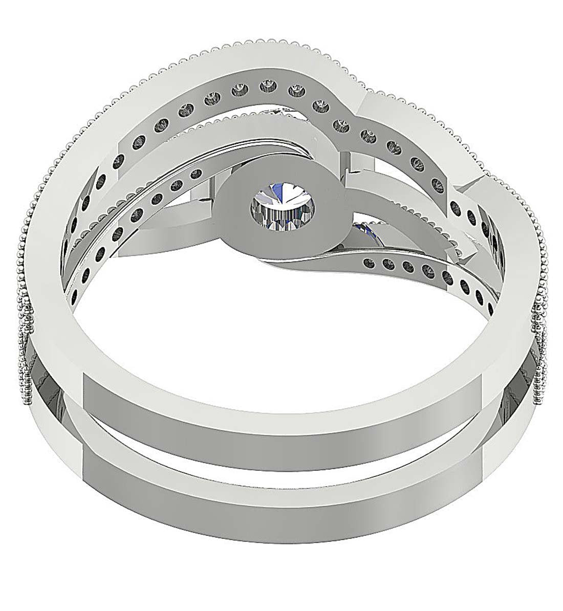 14K Solid Gold Bridal Anniversary Ring Prong Set SI1 G 1.25 Carat Round Diamond 9.20 MM