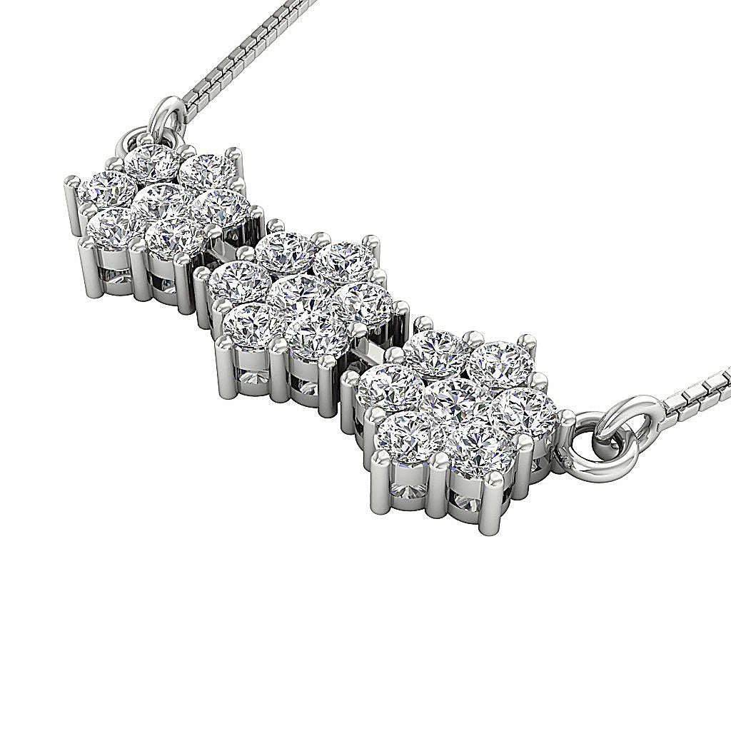 Genuine Diamond I1/SI1 G 1.75 Carat Designer Fashion Pendants 14k/18k Gold