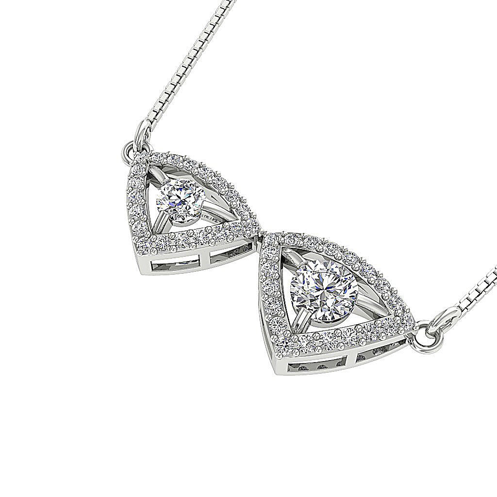 Round Diamond 14k/18k Solid Gold Vintage Fashion Pendants SI1/I1 G 1.30 Carat