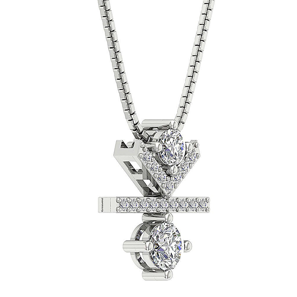 SI1/I1 G 0.85 Carat Genuine Diamond 14k/18k Solid Gold Unique Fashion Pendant