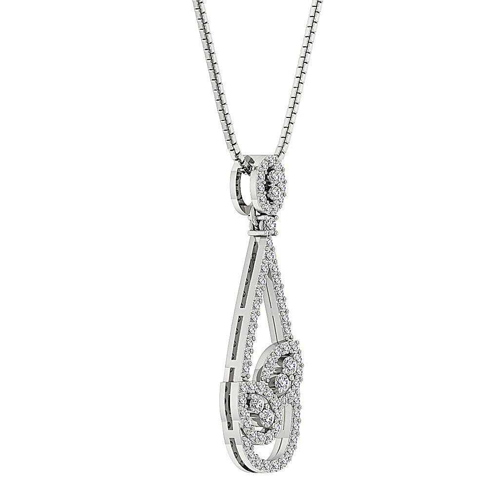 Designer Fashion Pendant SI1/I1 G 0.75 Carat Natural Diamond 14k/18k Solid Gold