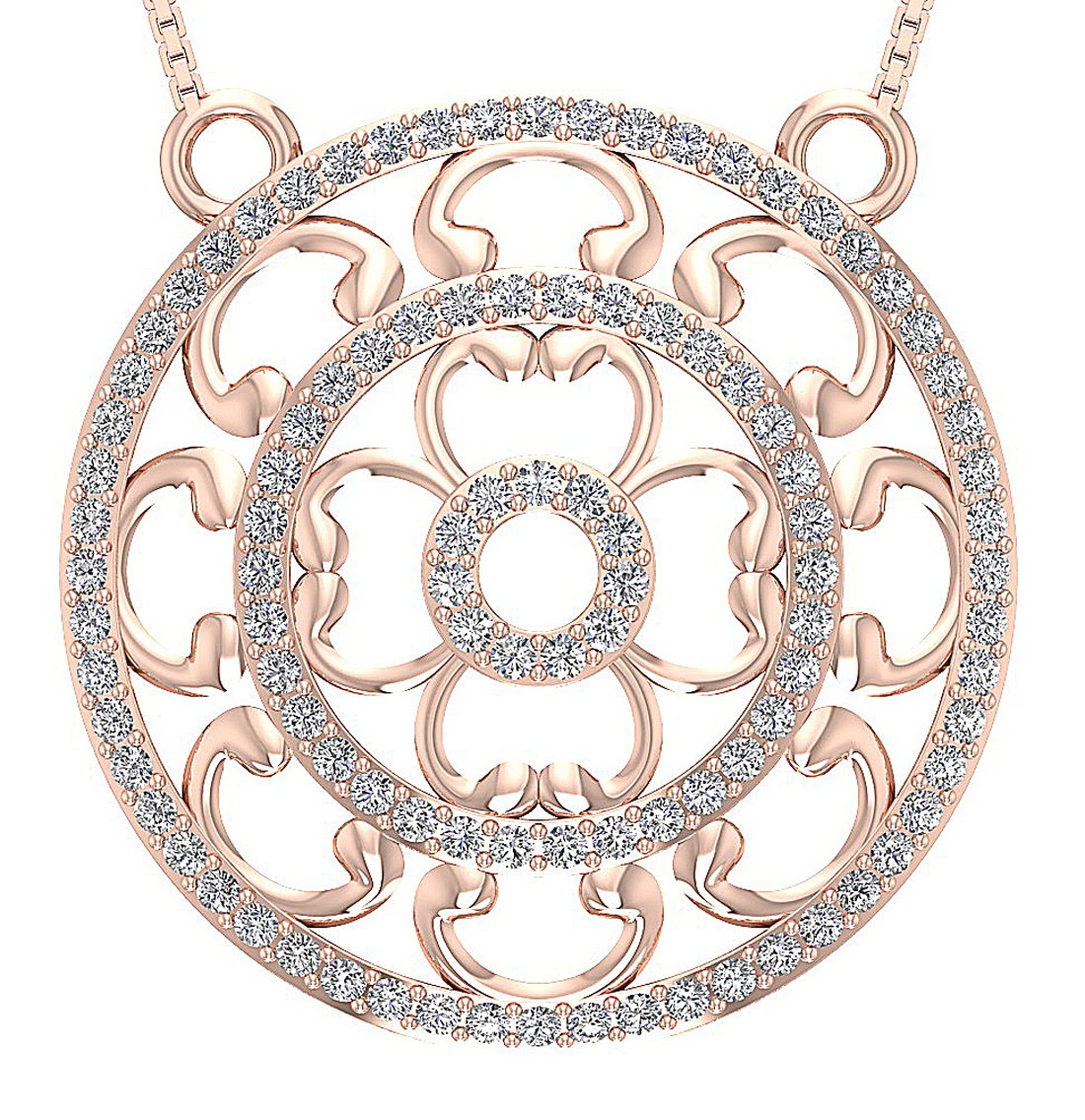 VVS1/VS1/SI1/I1 1.60 Ct Unique Fashion Pendants 14k/18k Gold Round Cut Diamond