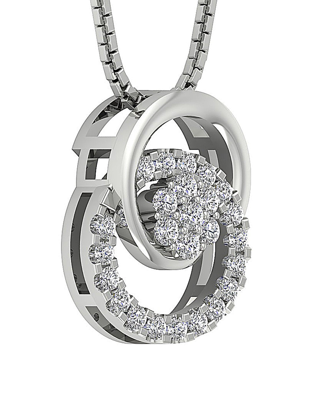 VVS1/VS1/SI1/I1 0.50 Ct Fashion Wedding Pendants Genuine Diamond 14k/18k Yellow Gold Prong Set