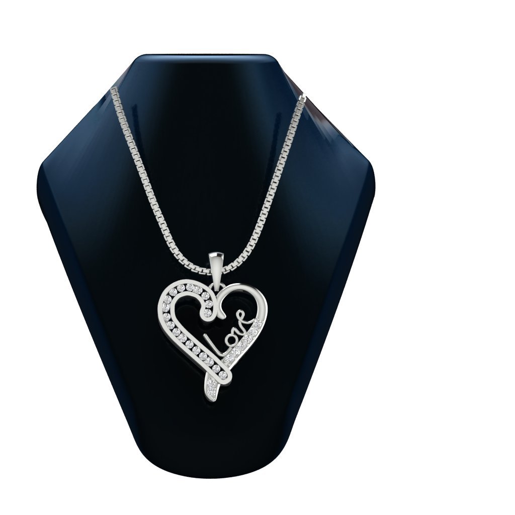 14k/18k Gold Heart Shape Pendant VVS1/VS1/SI1/I1 0.55 Carat Round Diamond