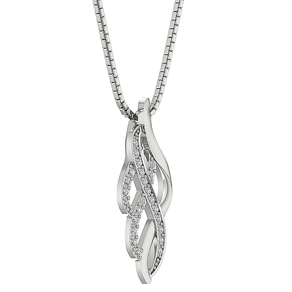 14k/18k Solid Gold Unique Fashion Pendants SI1/I1 G 0.20 Carat Round Diamond