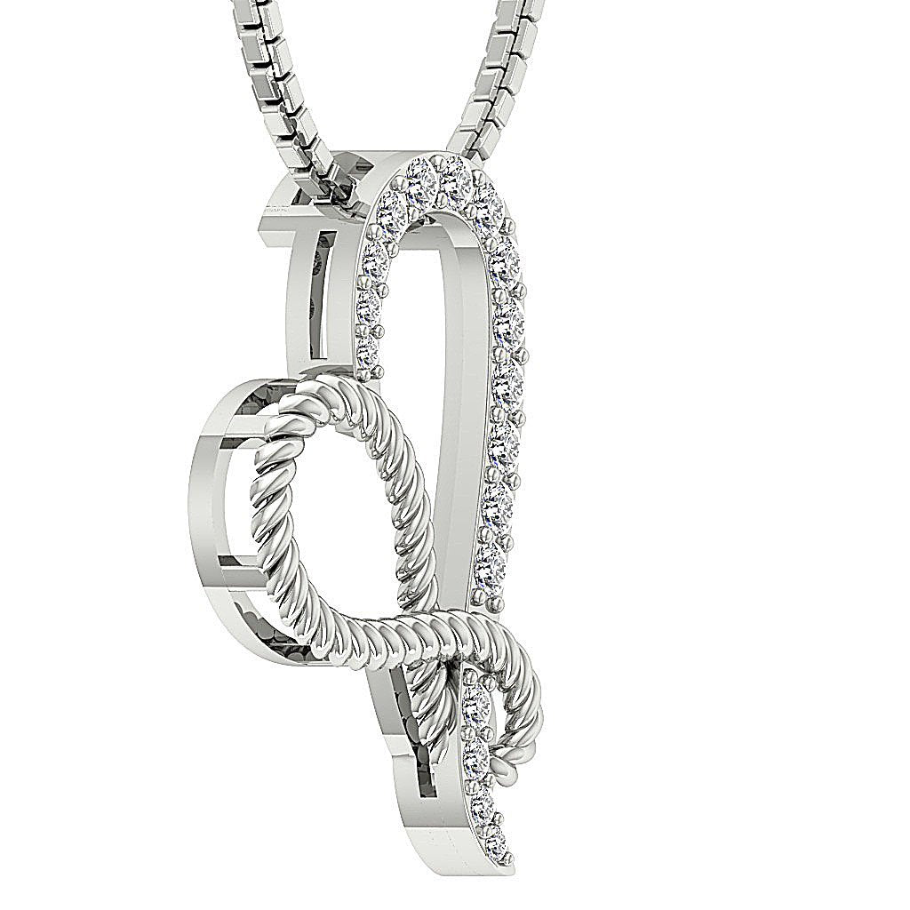 14k/18k Gold Heart Shape Pendants VVS1/VS1/SI1/I1 0.25 Carat Round Diamond