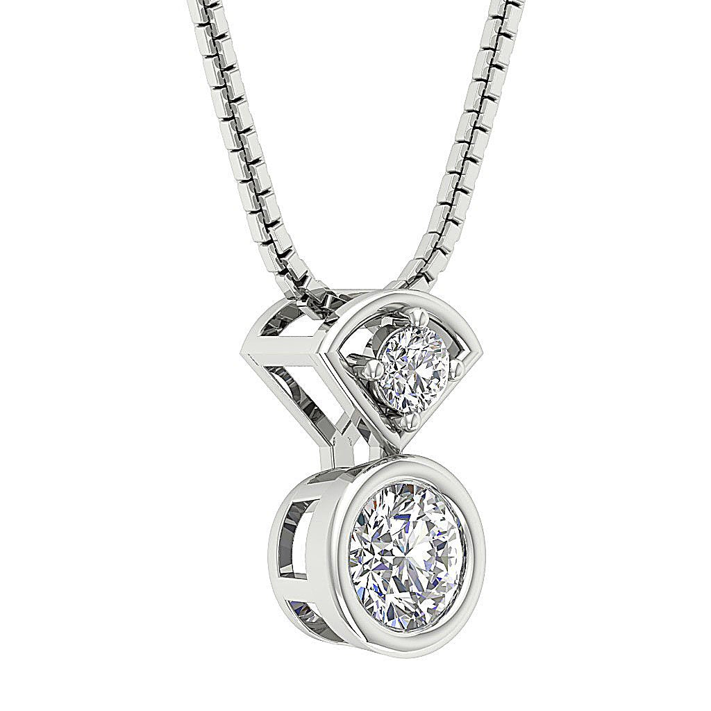 14k/18k Solid Gold Vintage Fashion Pendant SI1/I1 G 0.55 Carat Genuine Diamond