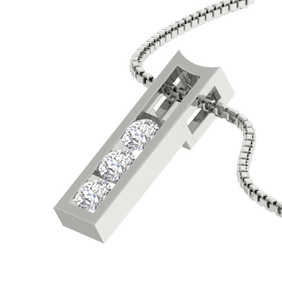 SI1/I1 G 0.50 Carat Round Diamond 14k/18k Solid Gold Designer Fashion Pendant
