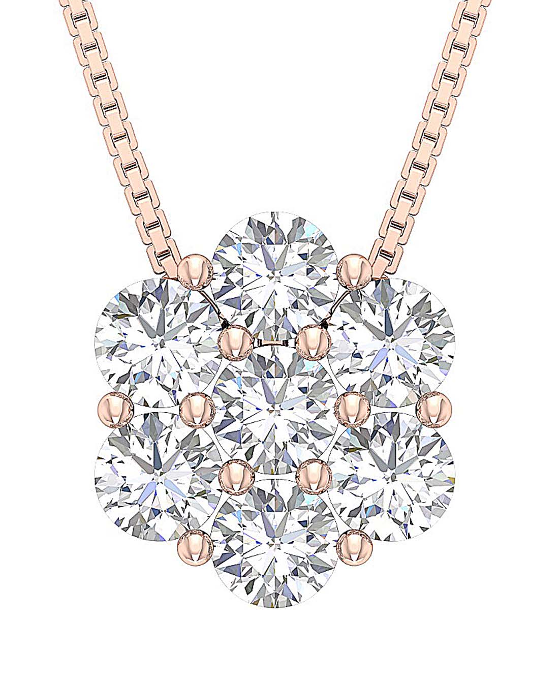 14k/18k Solid Gold Round Diamonds SI1/I1 G 1.60 Carat Unique Fashion Pendants