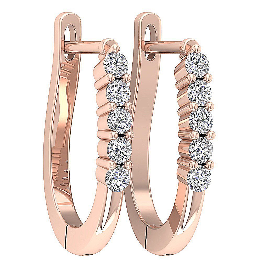 Vintage Natural Diamond Earring Set 14k Gold