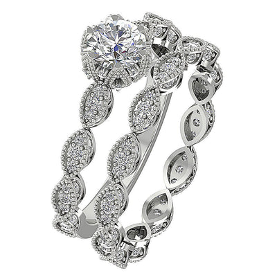 Diamond For Good Jewelers Wedding Sets I1 G 2.00 Ct Natural Diamond 14K White Gold
