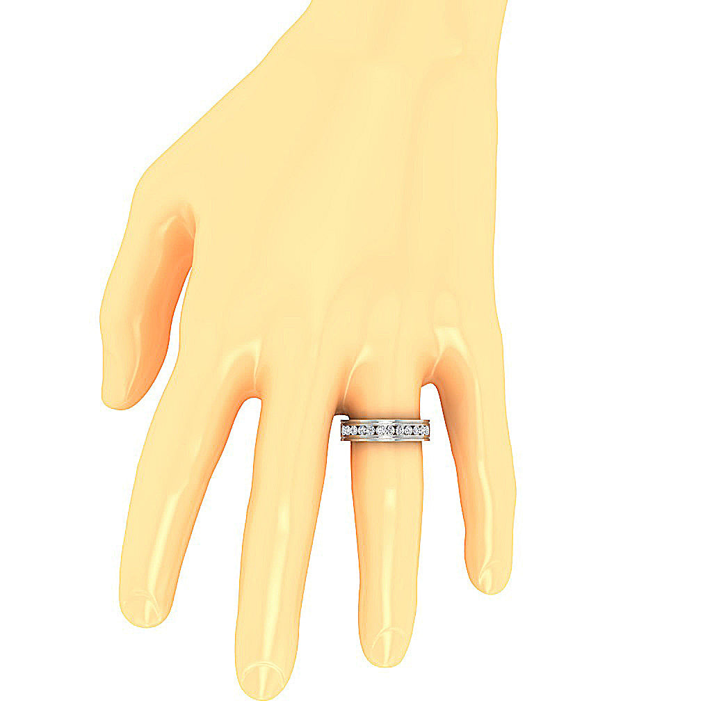 WeddingRingVintageStyleDiamondonFinger