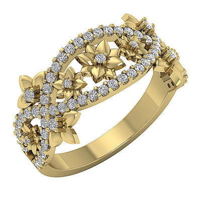 SI1 G 0.70 Ct 14K Solid Gold Wedding Ring 11.20MM Vintage Designer Diamond Ring