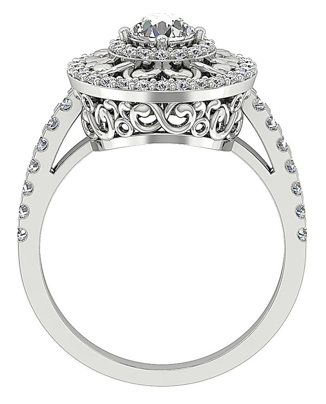 14k Rose Gold Vintage Solitaire Wedding Ring Genuine Diamond SI1 G 1.25 Carat Prong Set