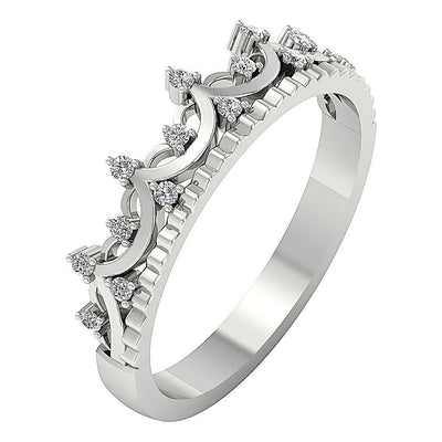 5.45 MM I1 G 0.20 Ct Designer Engagement Ring Natural Diamond Prong Set 14k Solid Gold