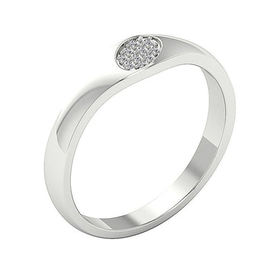 Genuine Diamond Wedding Ring I1 G 0.15 Ct Round Cut Diamond Prong Set 14K White Yellow Rose Gold 5.00MM