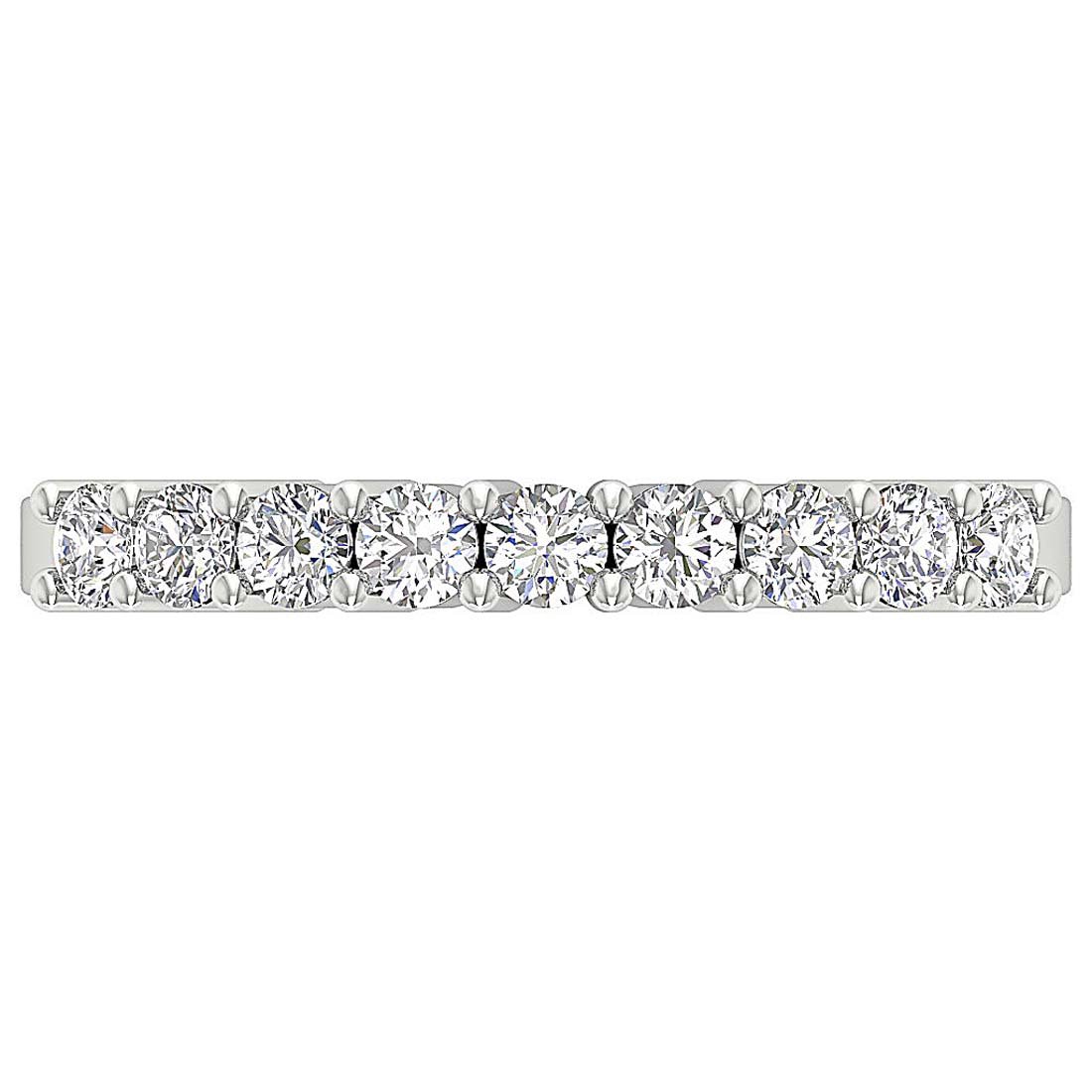 I1 G 0.60 Ct Round Cut Diamond Prong Set 14K Solid Gold Wedding Ring 2.70 MM