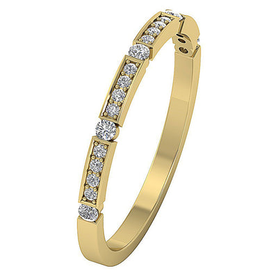 Designer Anniversary Ring Round Diamond I1 G 0.25 Ct 14K White Gold Prong Set 1.75 MM