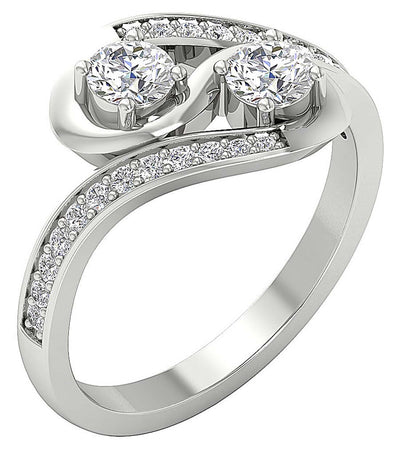 Designer Solitaire Halo Engagement Ring 14K Gold Natural Round Diamond SI1 G 1.00 Ct 12.40MM