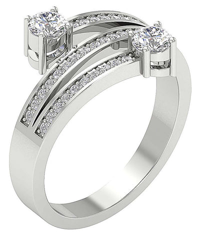 Prong Set Designer Solitaire Wedding Ring SI1 G 0.85 Ct Genuine Diamond 14k Solid Gold