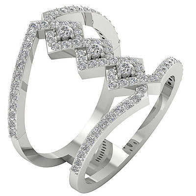 14K Rose Gold Designer Anniversary Ring Round Diamond SI1 G 1.00 Ct Prong Set 20.85 MM