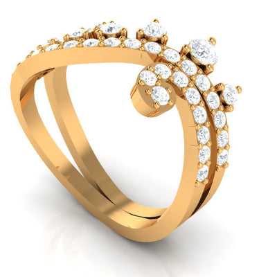 14K White Yellow Rose Gold Designer Wedding Ring Genuine Diamond SI1 G 1.00 Ct Prong Set