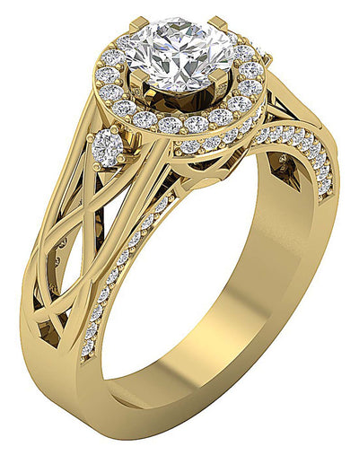 I1 G 1.80 Ct Designer Solitaire Wedding Ring Genuine Diamond 14k White Yellow Rose Gold Prong Set