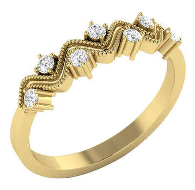 Designer Fashion Wedding Ring Genuine Diamond I1 G 0.30 Ct 14K Solid Gold Prong Set