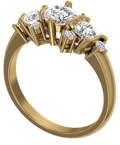 Genuine Diamond Designer Vintage Wedding Ring SI1 G 1.50 Ct 14k White Gold Prong Set